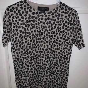 nwot August Silk Leopard Blouse